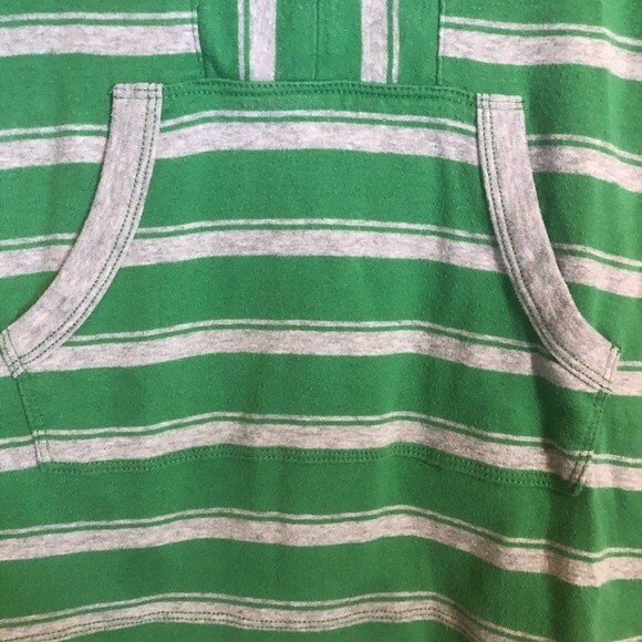 JUICY COUTURE Small Green Gray Hooded Sweatshirt V-Neck Pullover Lightweight - Picture 2 of 6